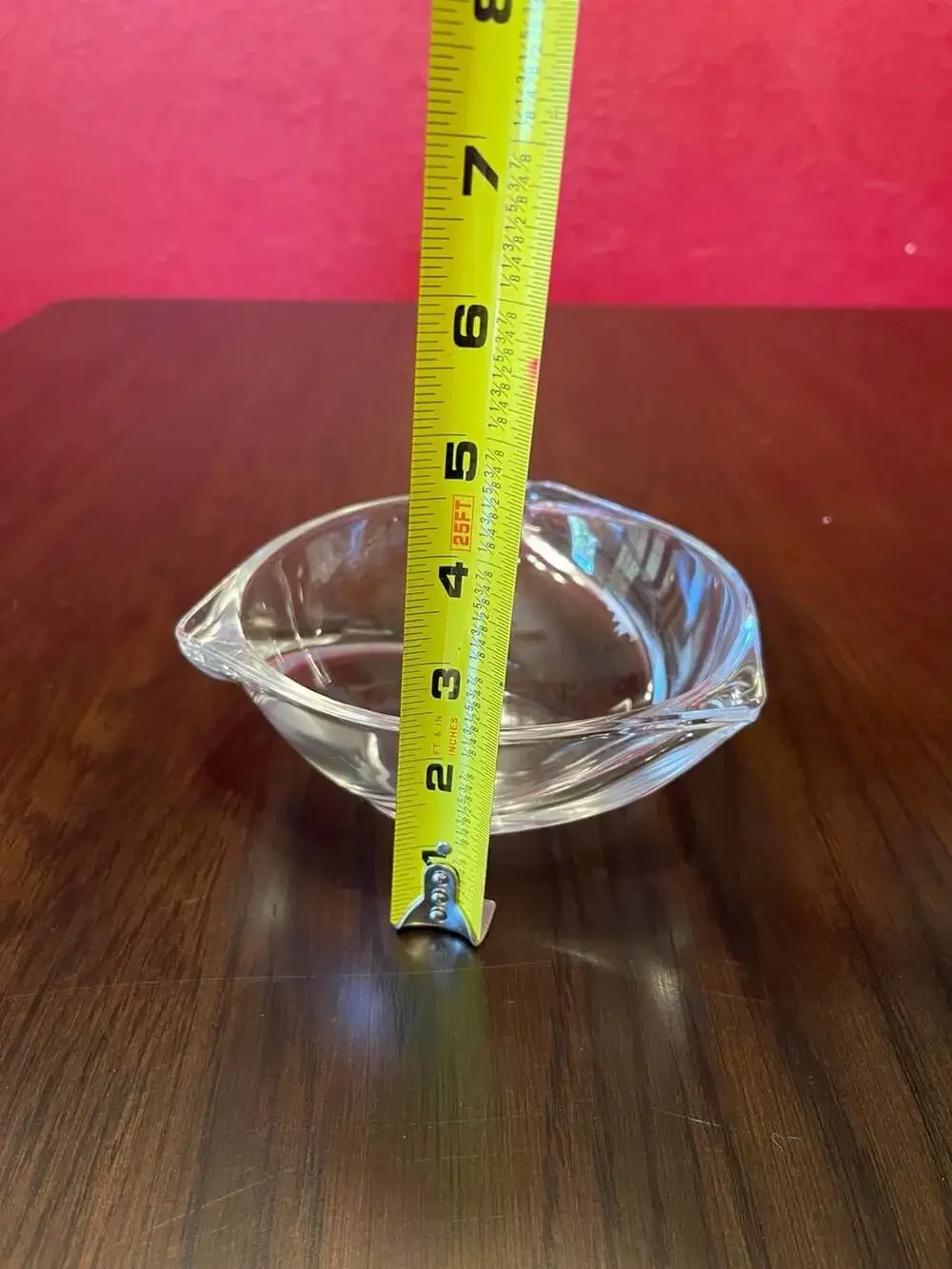 Val St. Lambert Belgium Crystal Romy Pattern 6.5” Trefoil Swirl Bowl 1961-1972
